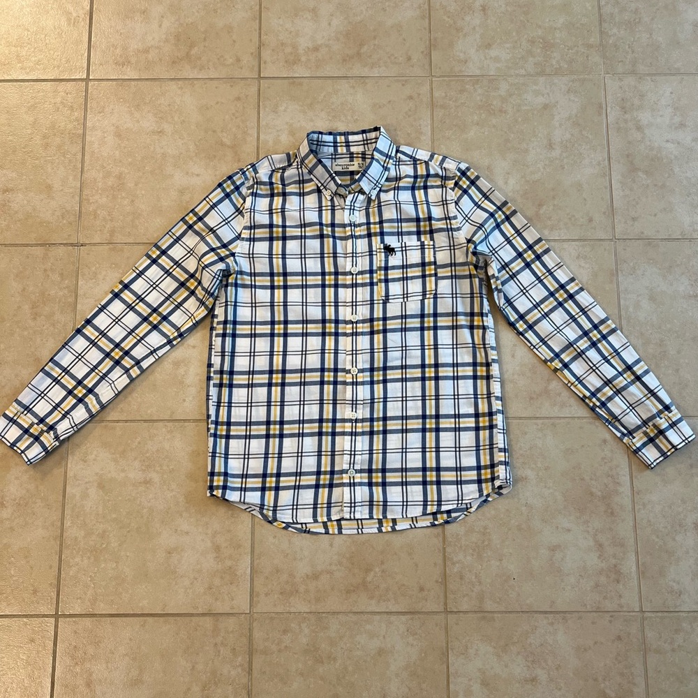 Boys 15/16 Abercrombie Kids Plaid Dress Shirt